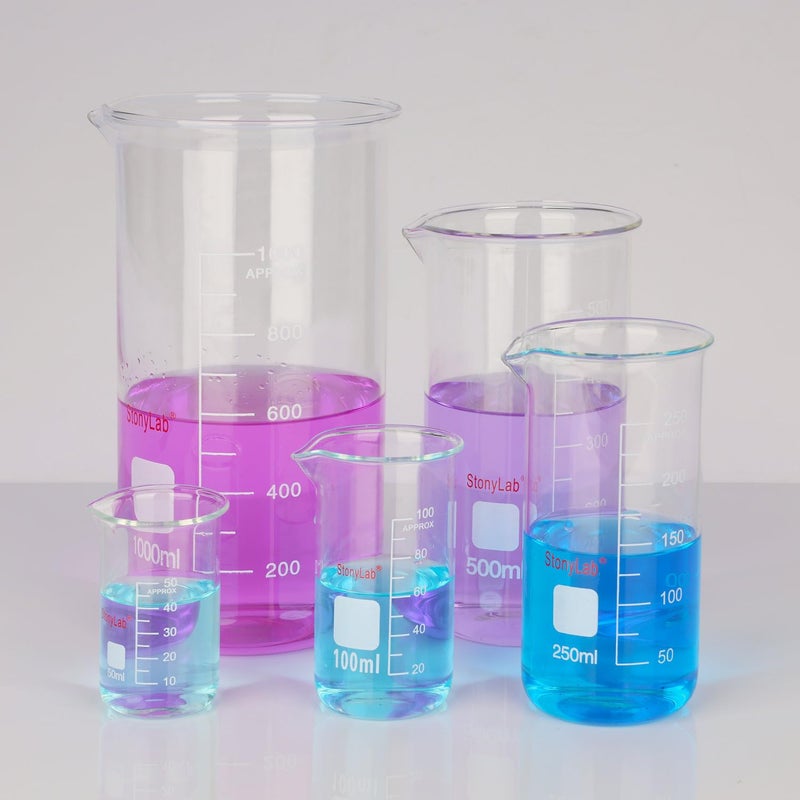 stonylab Borosilicate Glass Graduated Tall Beaker with Pouring Spout, 250 ml - Image 5